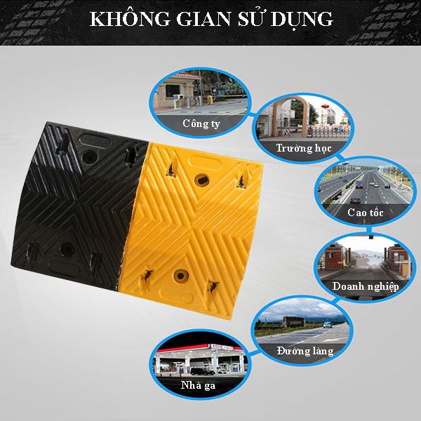Gờ cao su giảm tốc 50cm - hình 3