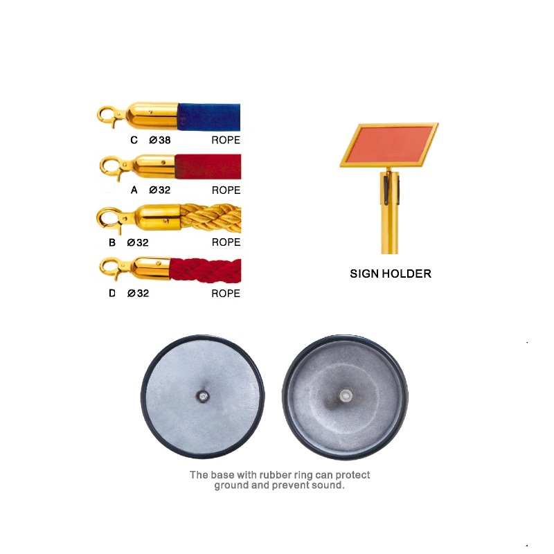 Cột rào chắn inox G28-C - hình 6