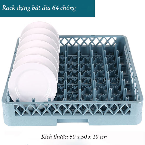 Rack nhựa đựng bát đĩa 64 chông - hình 2