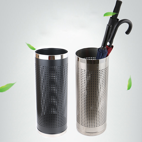Sọt đựng dù thép phun sơn viền inox - hình 4