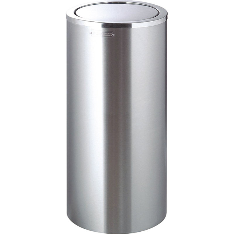 Thùng rác inox tròn nắp lật - hình 4