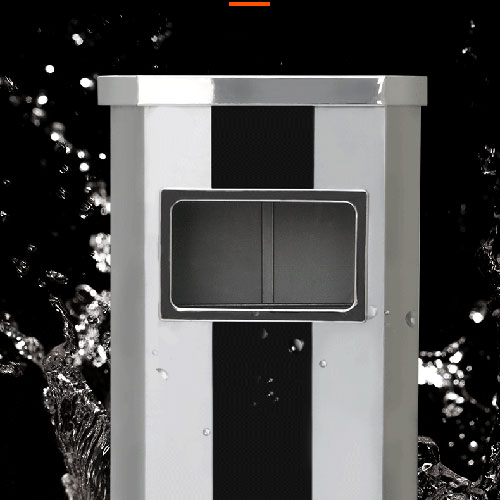 Thùng rác bằng inox khối chữ nhật - hình 4
