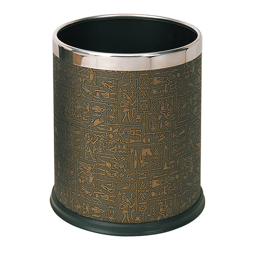 Thùng rác tròn bọc da không nắp - hình 6