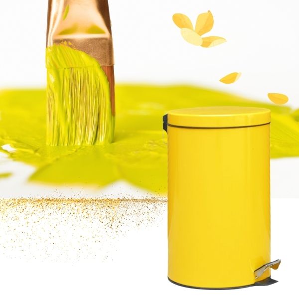 Thùng rác đạp chân sơn vàng - hình 3