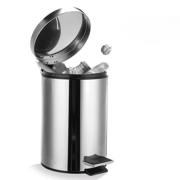 Thùng rác đạp chân tròn 12L inox 304 - hình 6
