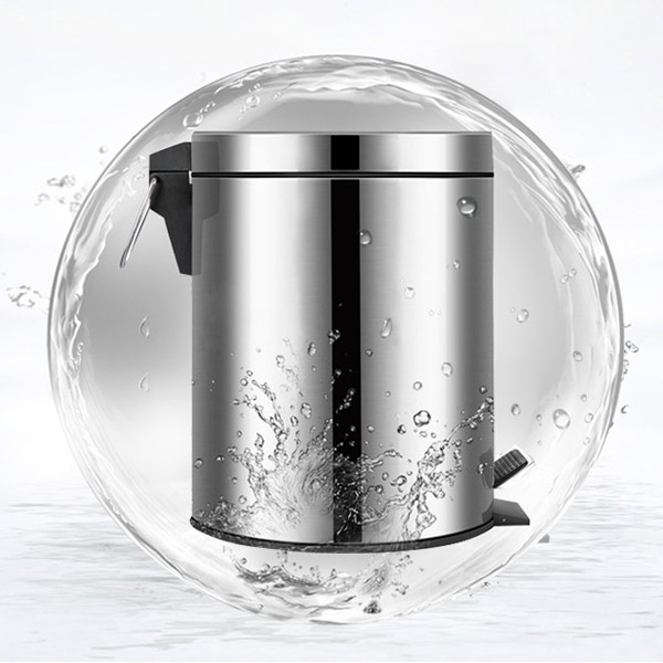 Thùng rác đạp chân tròn 12L inox 304 - hình 3
