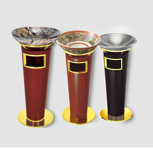 Thùng rác giả gỗ khay thủy tinh - hình 5