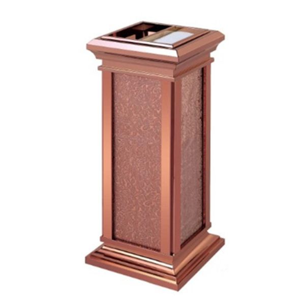 Thùng rác hợp kim nhôm có gạt tàn - hình 6