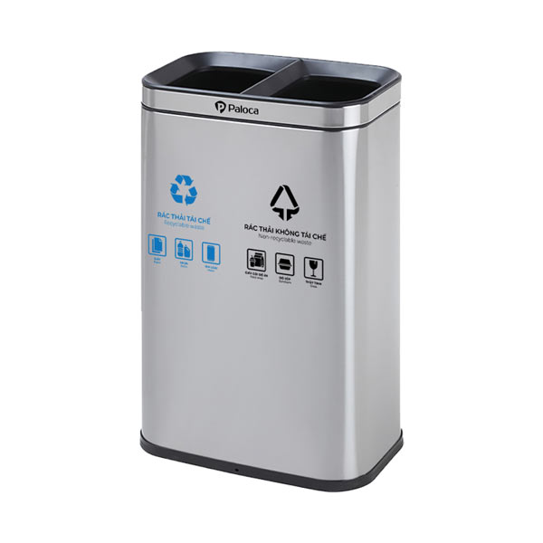 Thùng rác inox 2 ngăn văn phòng - hình 6