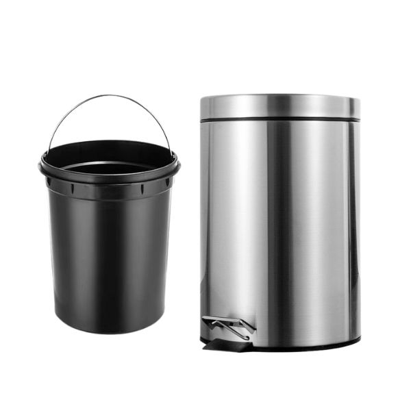 Thùng rác inox 304 đạp chân tròn 30L - hình 6