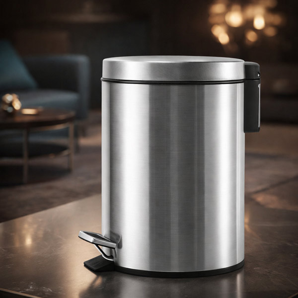 Thùng rác inox 304 đạp chân tròn 5L - hình 5