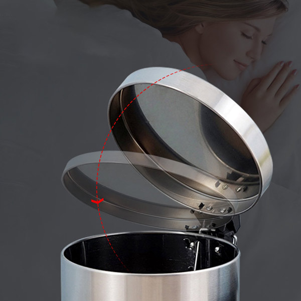 Thùng rác inox 304 đạp chân tròn 8L - hình 4