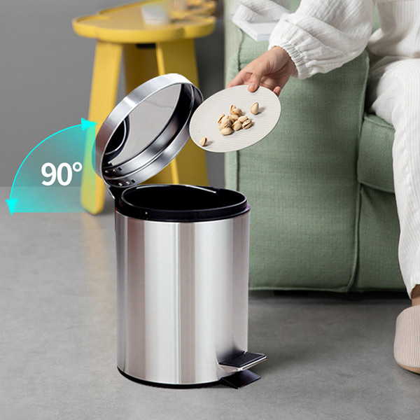 Thùng rác inox 304 đạp chân tròn 8L - hình 3