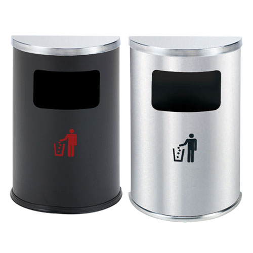 Thùng rác inox bán nguyệt - hình 4