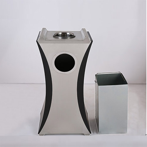 Thùng rác inox cao cấp có gạt tàn TLHTIS-128 - hình 4