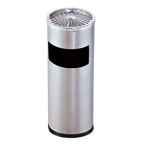 Thùng rác inox có gạt tàn thuốc lá - hình 6