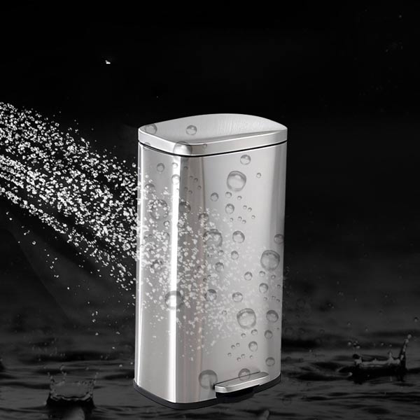 Thùng rác inox đạp chân vuông 30L - hình 3
