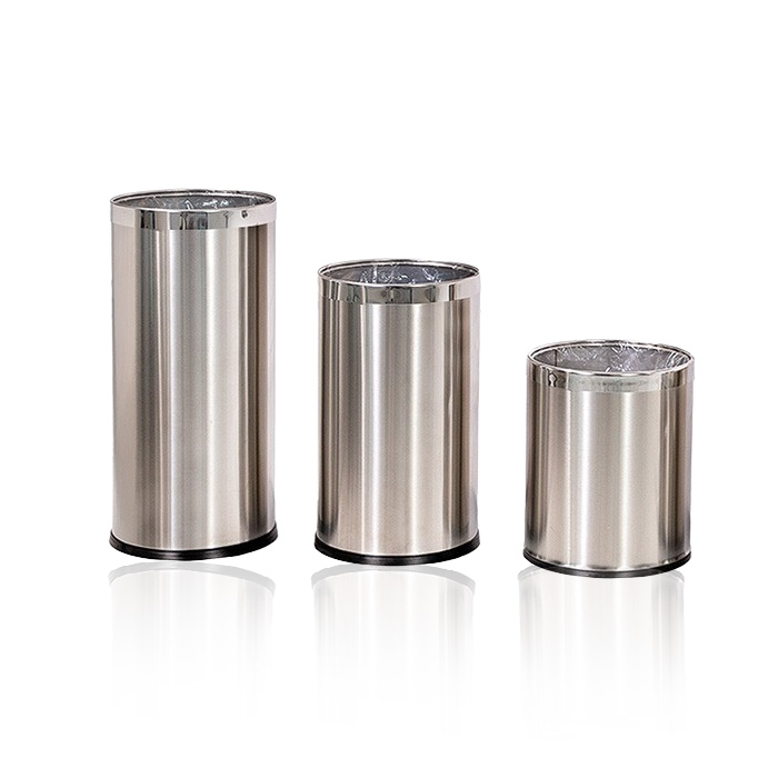 Thùng rác inox không nắp Ø22cm - hình 5