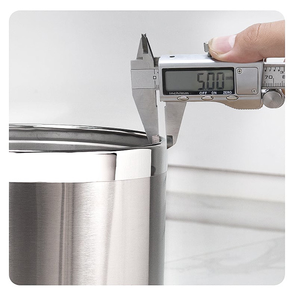 Thùng rác inox không nắp Ø22cm - hình 2