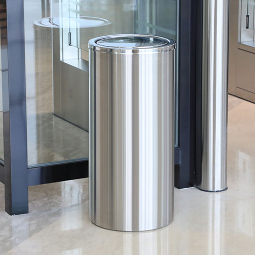 Thùng rác inox nắp lật - hình 2