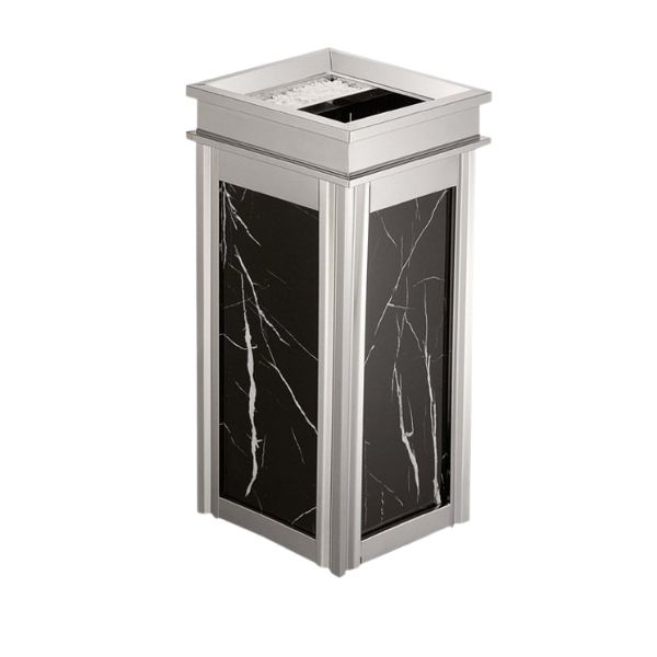 Thùng rác inox trang trí đá hoa cương - hình 5