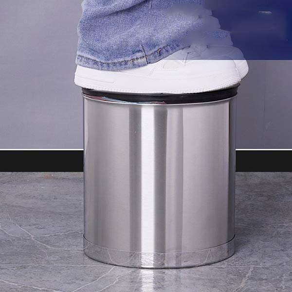 Thùng rác inox tròn 2 lớp - hình 3