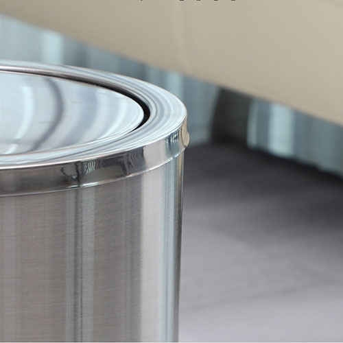 Thùng rác inox tròn nắp bập bênh Ø30cm - hình 4