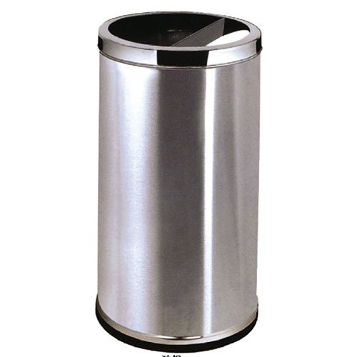 Thùng rác inox tròn có gạt tàn - hình 5