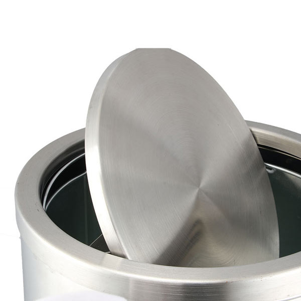Thùng rác inox tròn nắp bập bênh cỡ đại Ø48cm - hình 2
