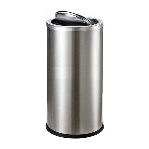 Thùng rác inox tròn nắp lật Ø25cm - hình 5