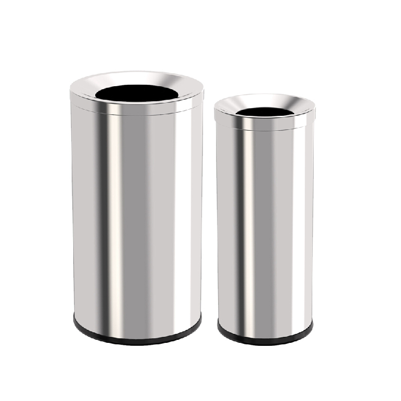 Thùng rác inox tròn nắp hở - hình 4