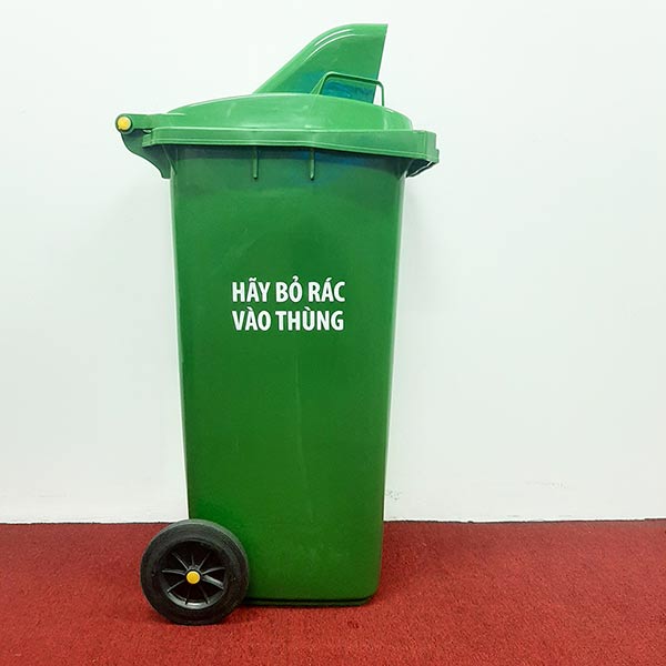 Thùng rác nhựa 120L nắp đẩy - hình 4