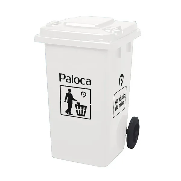 Thùng đựng rác nhựa công nghiệp 240l lít có nắp đậy, bánh xe giá rẻ - hình 5