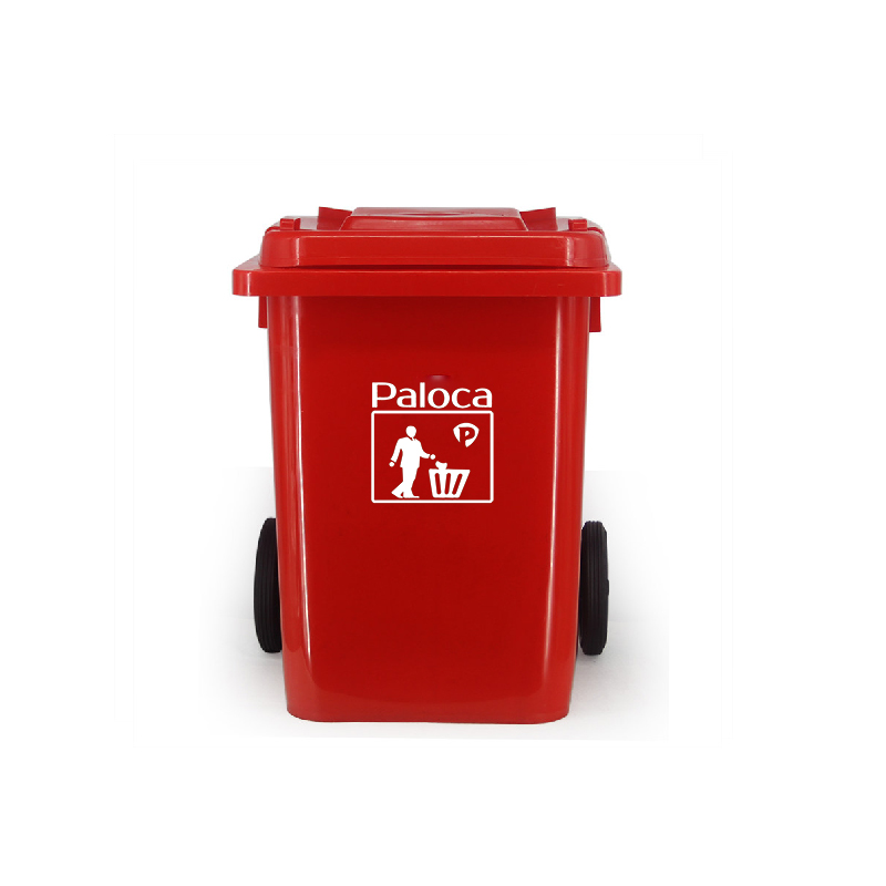 Thùng rác nhựa 80L màu xanh lá - hình 3