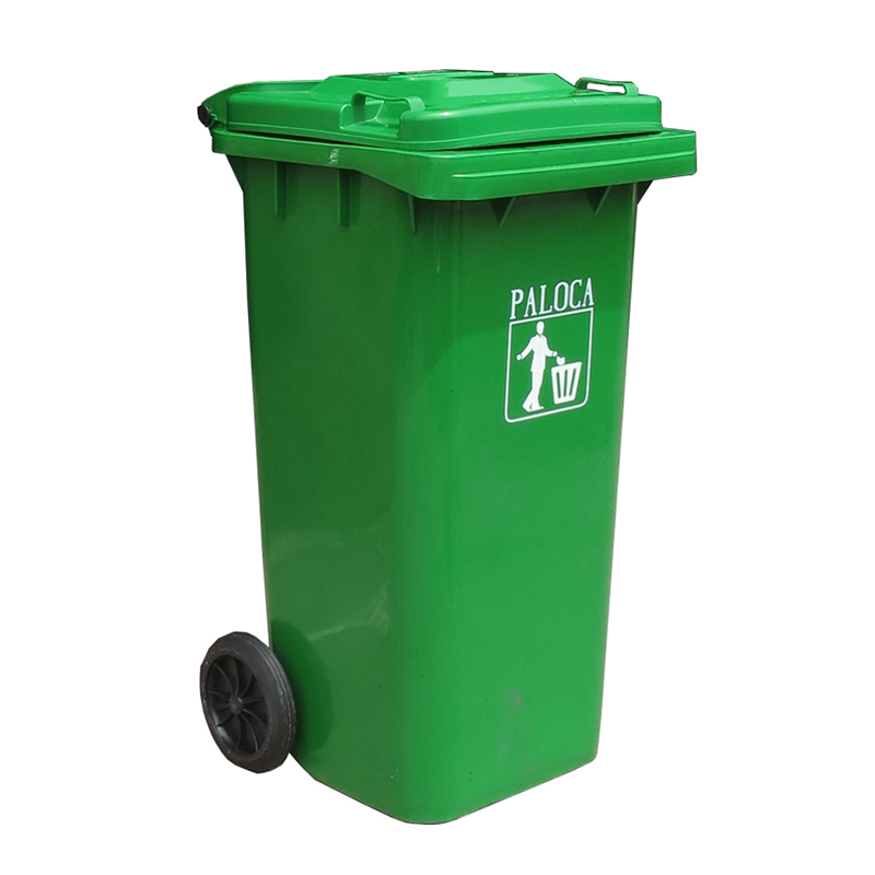 Thùng rác nhựa 80L màu xanh lá - hình 6