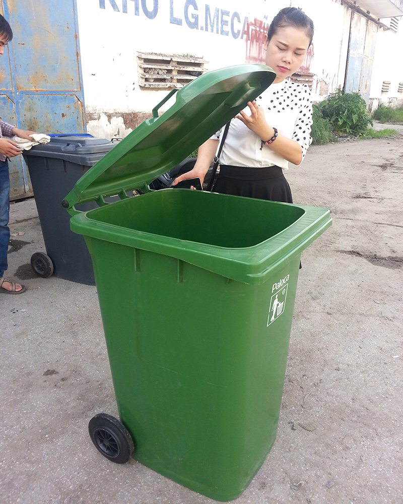 Thùng rác nhựa HDPE 80L - hình 2