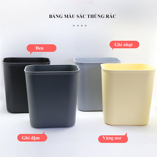 Thùng rác nhựa không nắp 15L - hình 4