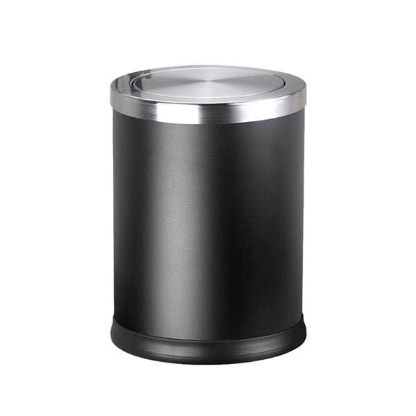 Thùng rác thép sơn đen nắp lật Ø25 - hình 6