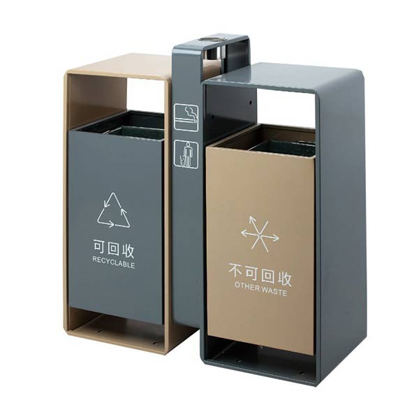 Thùng rác thép sơn tĩnh điện phân loại rác - hình 6