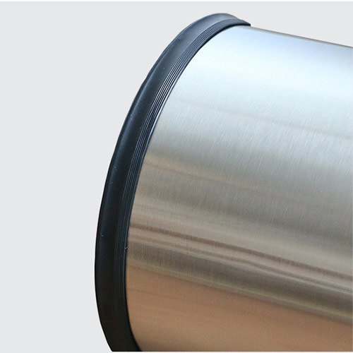 Thùng rác văn phòng nắp lật inox trắng - hình 3
