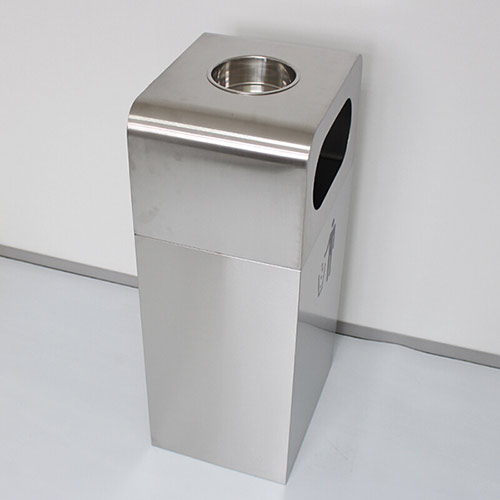 Thùng rác Inox gạt tàn thuốc cao cấp - hình 2