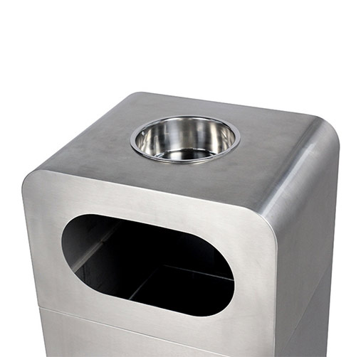 Thùng rác Inox gạt tàn thuốc cao cấp - hình 5