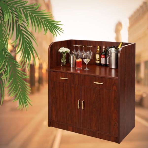 Tủ phục vụ quầy bar bằng gỗ - hình 4