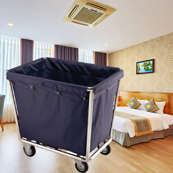 Xe chở đồ giặt là khung inox - hình 3