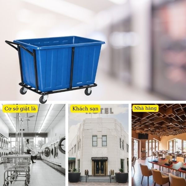 Xe chở đồ vải bằng nhựa 400L - hình 5