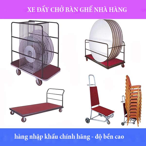 Xe đẩy bàn tròn, mâm kính tròn - hình 4