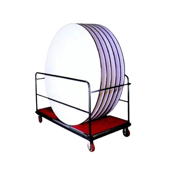 Xe đẩy bàn tròn, mâm kính tròn - hình 6