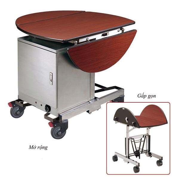 Xe đẩy có tủ giữ nhiệt đồ ăn - hình 2