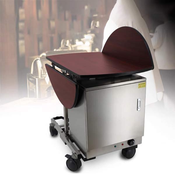 Xe đẩy có tủ giữ nhiệt đồ ăn - hình 4