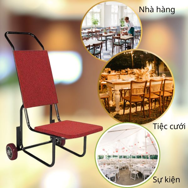 Xe đẩy ghế sự kiện - hình 5